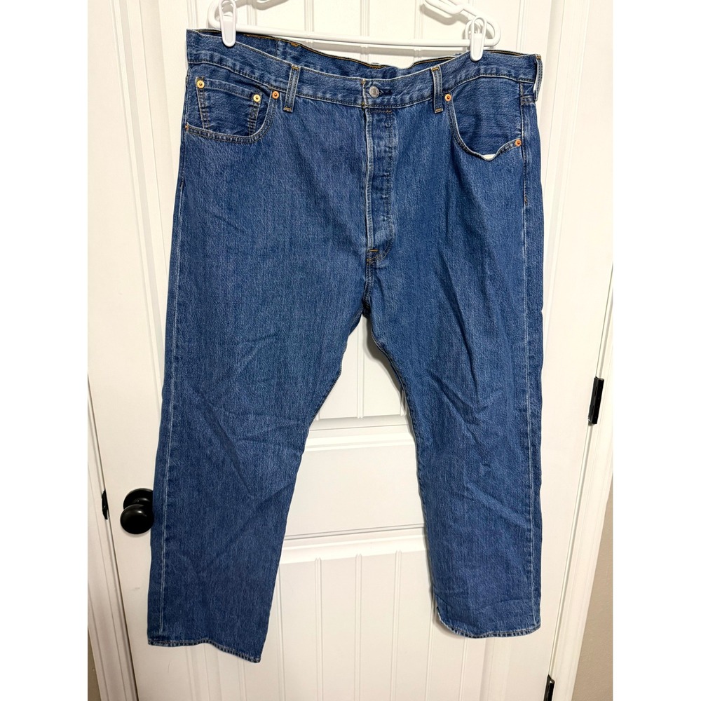 Levi's 501 Original Fit‎ Jeans Mens 42x30 Blue Straight Leg Button Fly Denim